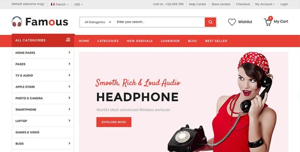 магазин электроники html5 шаблон сайта