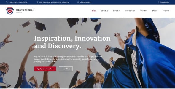 шаблон целевой страницы html университета