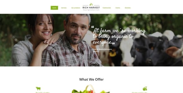 шаблон целевой страницы сельское хозяйство и сельское хозяйство