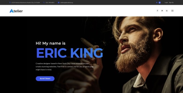 atelier design &amp; photography template wordpress theme