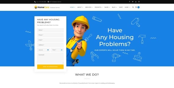 handyman services отзывчивая тема wordpress