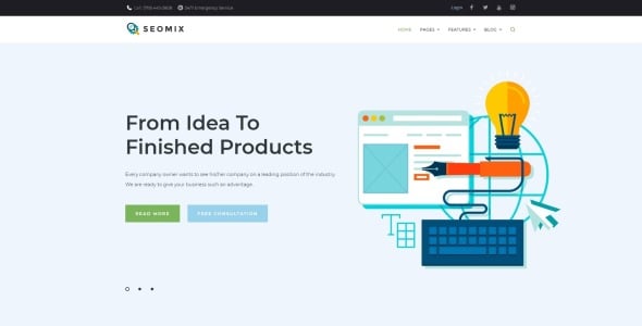 seo компания wordpress тема