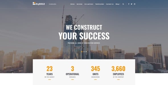 строительная тема wordpress