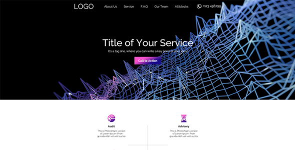 PSD шаблон на тему адвокат