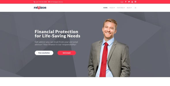 finvisor business consultant wordpress тема
