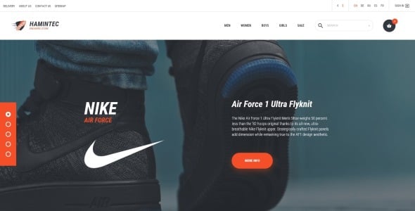 кроссовки магазин prestashop тема