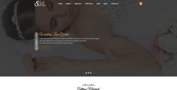 PSD шаблон на тему свадебный салон