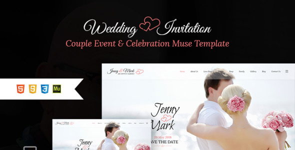 шаблон музы пары event &amp; celebration muse template