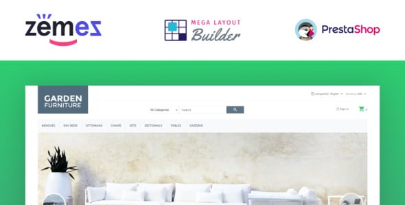 тема PrestaShop садовой мебели