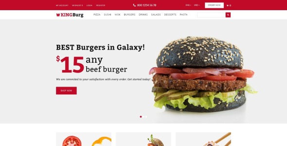 шаблон burger opencart