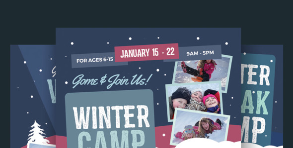 PSD шаблон на тему кемпинг