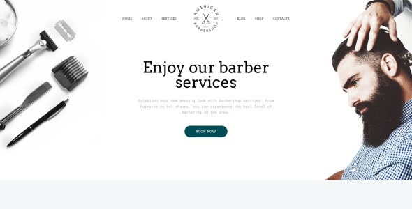 парикмахерская отзывчивый многостраничный шаблон сайта