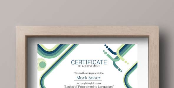 Шаблон сертификата на тему графика