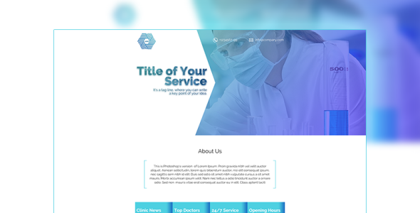 PSD шаблон на тему стоматология