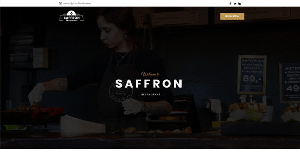 Адаптивный Unbounce шаблон на тему кафе