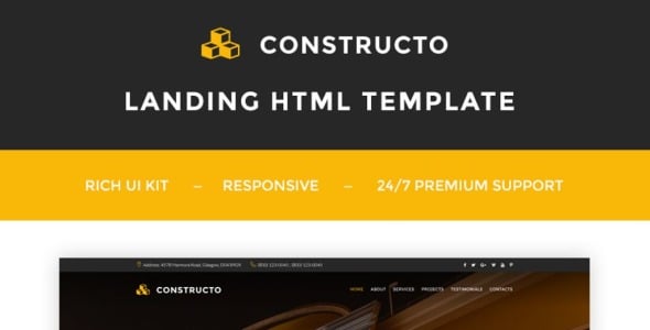 шаблон целевой страницы строительной компании