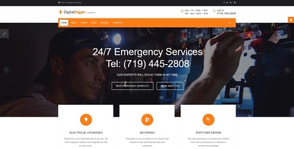 электрические услуги joomla шаблон