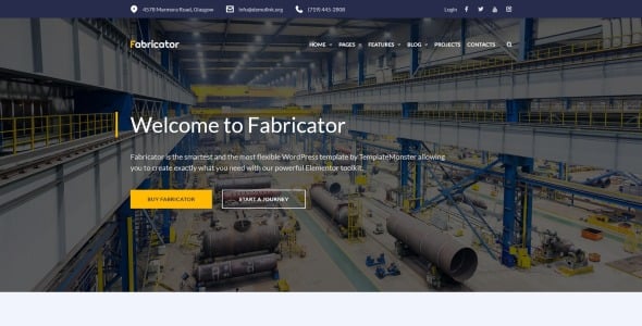 промышленная компания wordpress elementor theme