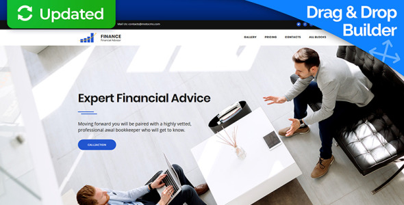 шаблон целевой страницы финансового консультанта motocms 3