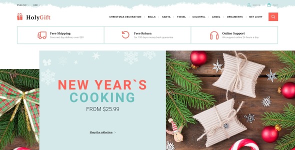тема holygift prestashop