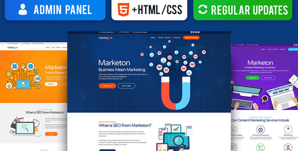 универсальный шаблон маркетинговой целевой страницы