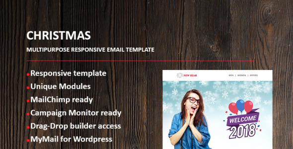 шаблон новогодней электронной рассылки