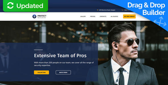 шаблон целевой страницы security servces motocms 3