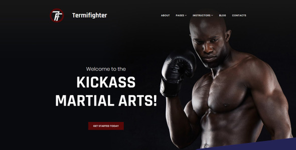 шаблон клуба боевых искусств moto cms 3