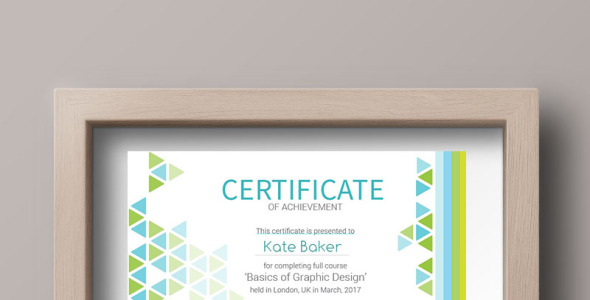 Шаблон сертификата на тему графика