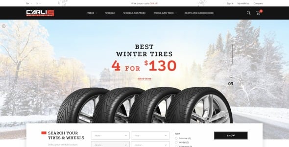 wheels &amp; tires shop prestashop theme