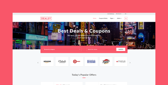 предложения и купоны тема + админ шаблон сайта