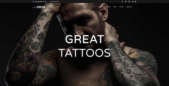 тату салон moto cms html шаблон