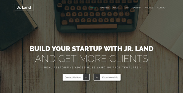 адаптивный шаблон landing page muse