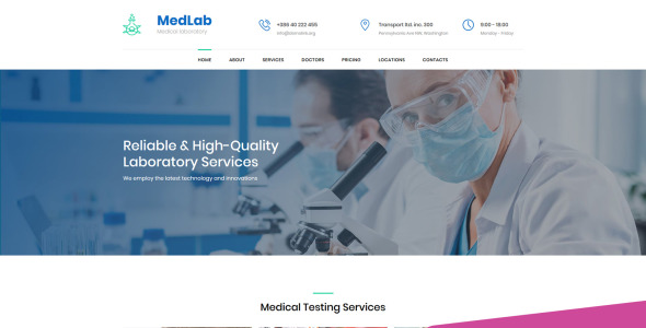медицинская лаборатория премиум moto cms 3 шаблон