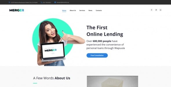 Business & Finance Responsive Moto CMS HTML Template