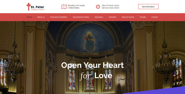 шаблон catholic church moto cms 3