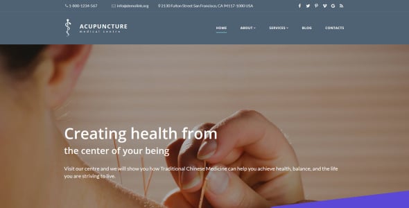 шаблон medical center moto cms 3