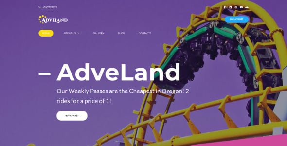 Amusement Park Moto CMS 3 Template