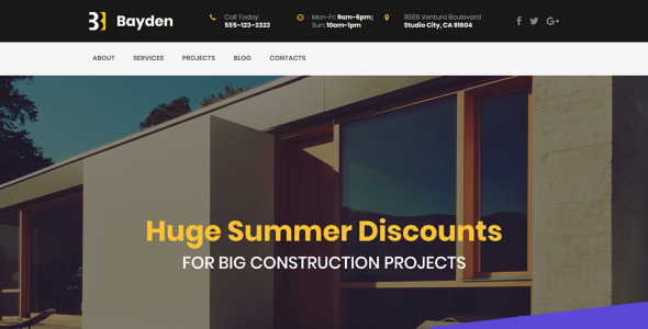 архитектурно - строительная компания moto cms 3 шаблон