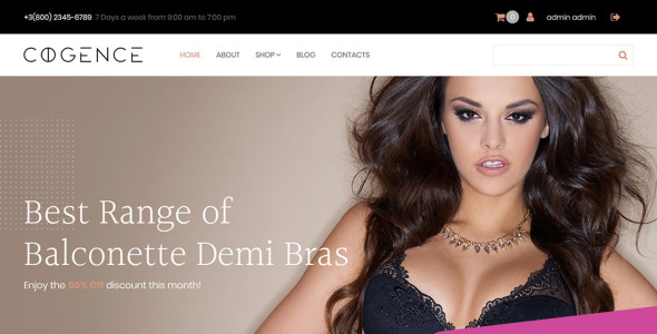 магазин нижнего белья motocms шаблон электронной коммерции