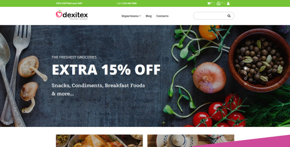 продуктовый магазин motocms шаблон электронной коммерции