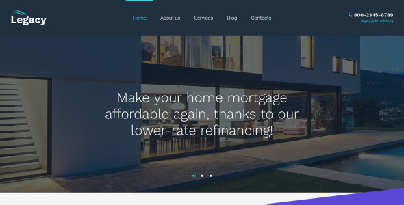 недвижимость и ипотека moto cms 3 шаблон
