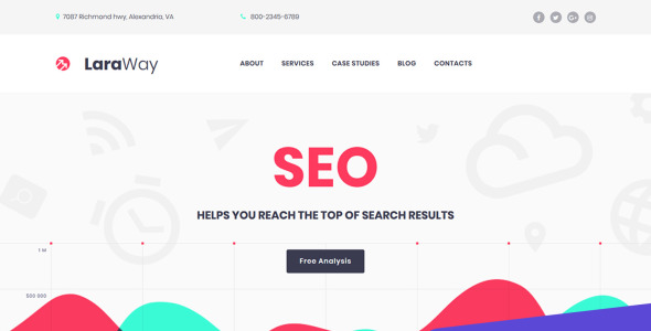 seo &amp; digital marketing agency moto cms 3 шаблон