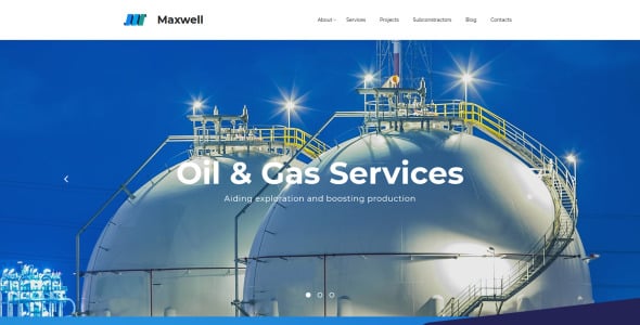 нефтегазовая компания moto cms 3 шаблон