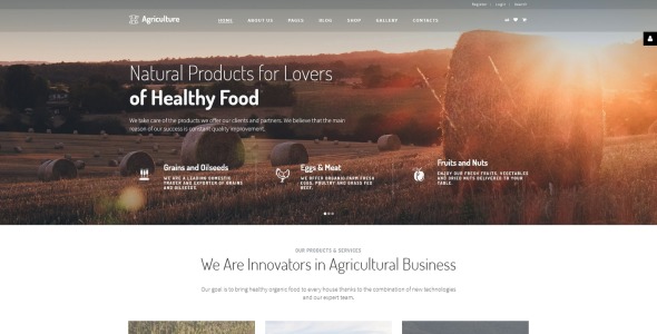 естественное сельское хозяйство чистый шаблон joomla