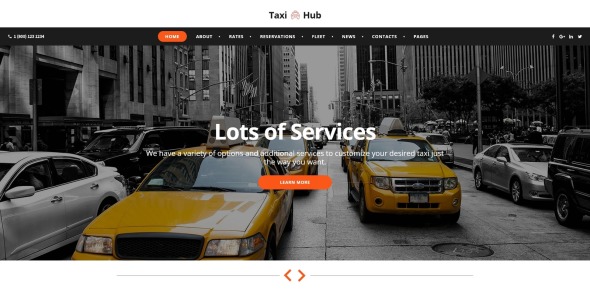 адаптивный шаблон сайта такси