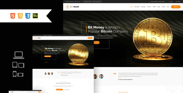 шаблон bitcoin crypto currency muse