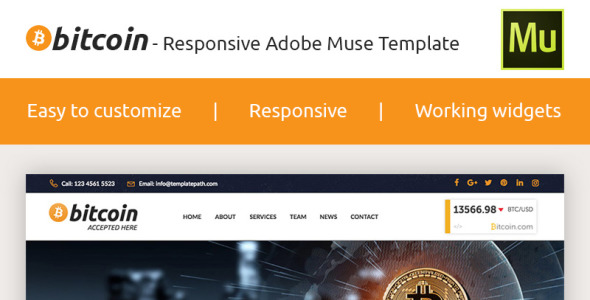 премиум крипто adobe cc 2017 muse шаблон