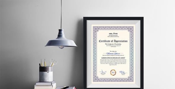 Шаблон сертификата на тему графика