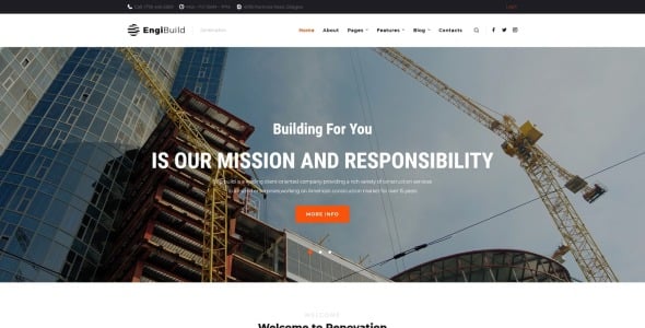 строительная тема wordpress